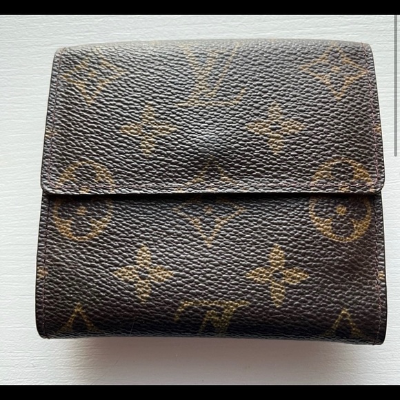 AUTHENTIC Louis Vuitton Monogram Bi-Folding Wallet Brown & Tan Preowned VINTAGE - Picture 3 of 7